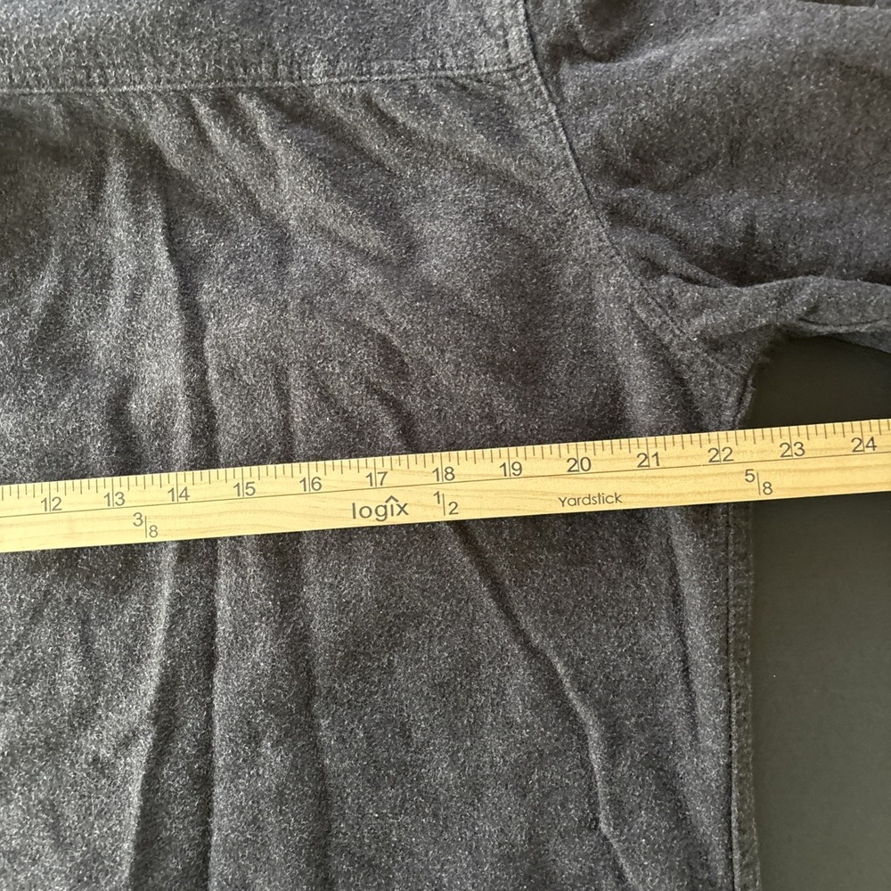 Grizzly Mountain Men's large gray Chamois Flannel GRAY Button Front Shirt - Picture 7 of 10